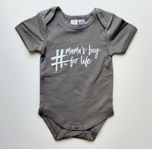Load image into Gallery viewer, TLB mamas boy for life onesie grey mist