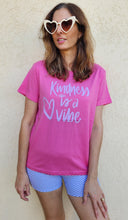 Load image into Gallery viewer, TLB Kindness is a vibe tee Charity Pink