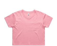 Load image into Gallery viewer, TLB kindness is a vibe CROP tee bubblegum pink