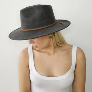 Burleigh Beach Fedora Adult Charcoal