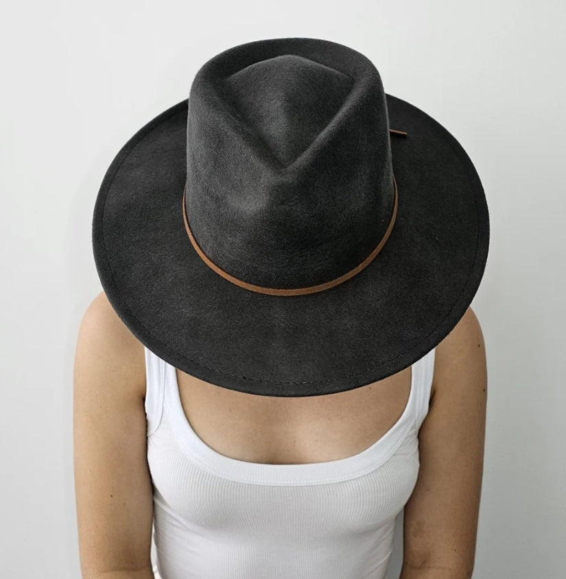 Burleigh Beach Fedora Adult Charcoal