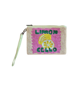 Limon Cello Beaded Pouch