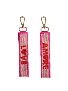 Love Amore Beaded Keychain