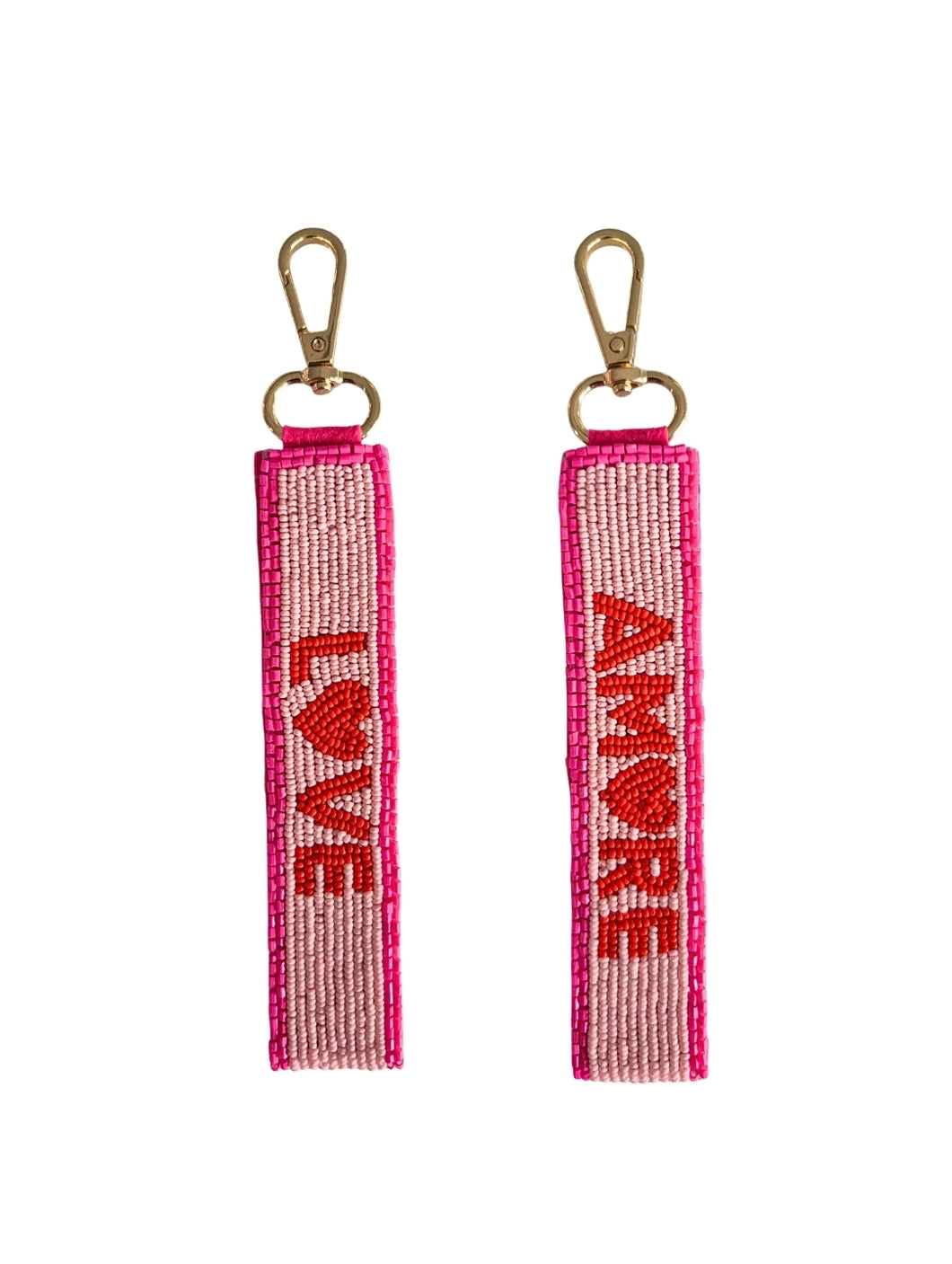 Love Amore Beaded Keychain