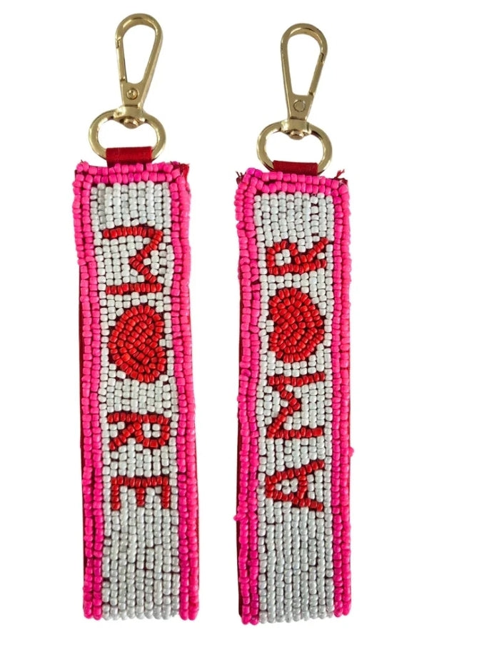 More Amor Beaded Keychain