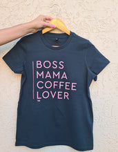 Load image into Gallery viewer, TLB Boss Mama Coffee Lover Tee Pine Green