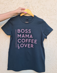 TLB Boss Mama Coffee Lover Tee Pine Green